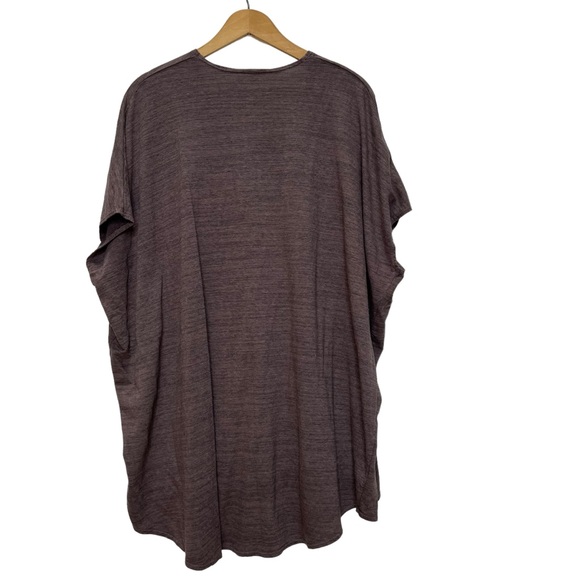 Bryn Walker V Neck Relaxed Cotton Blend Stretchy Boxy Tunic Lagenlook Top Small - Picture 3 of 12